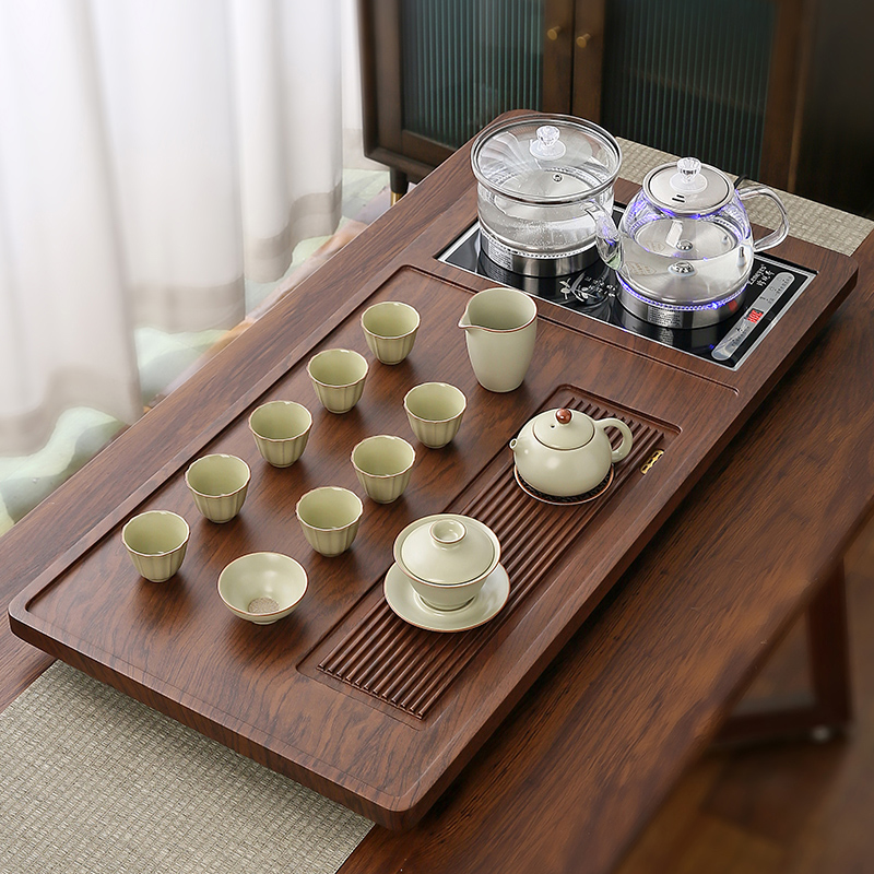 高档实木茶盘带电器全自动一体家用客厅新中式茶台轻奢大号茶托盘