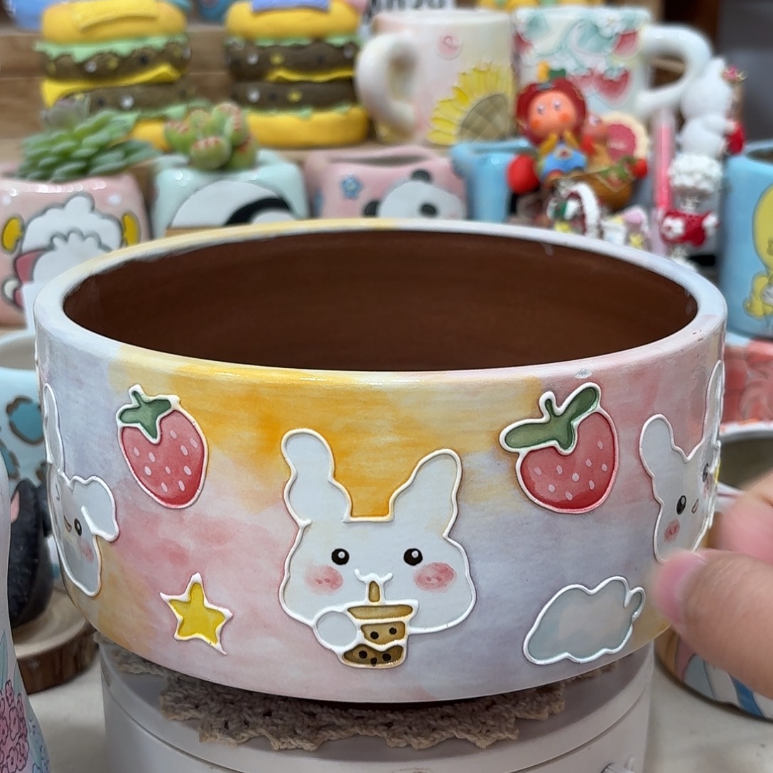 陶瓷手工瑕疵多肉花盆