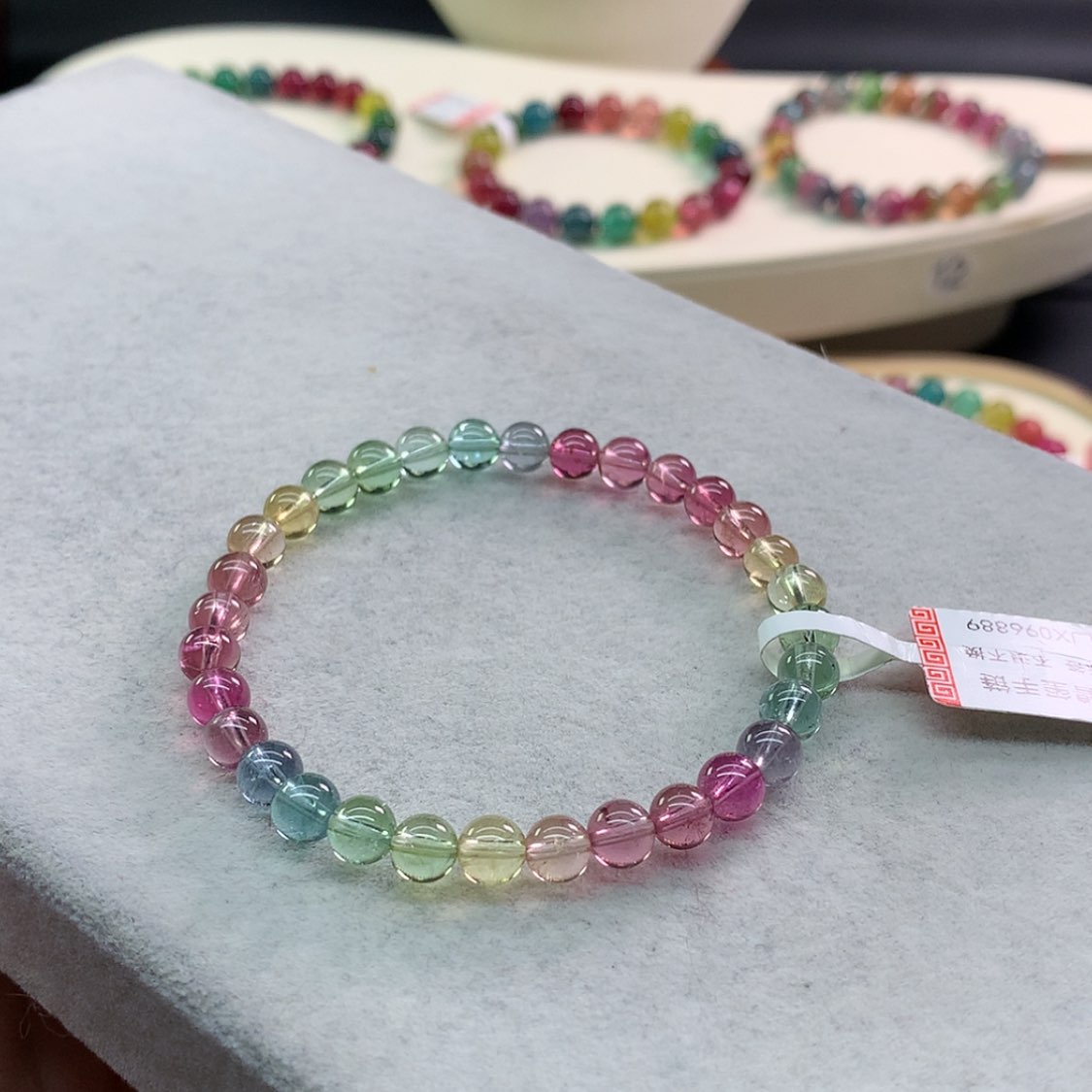 【闪购商品】碧玺手链未镶嵌?*沐碧玺荧光人鱼单圈5.8