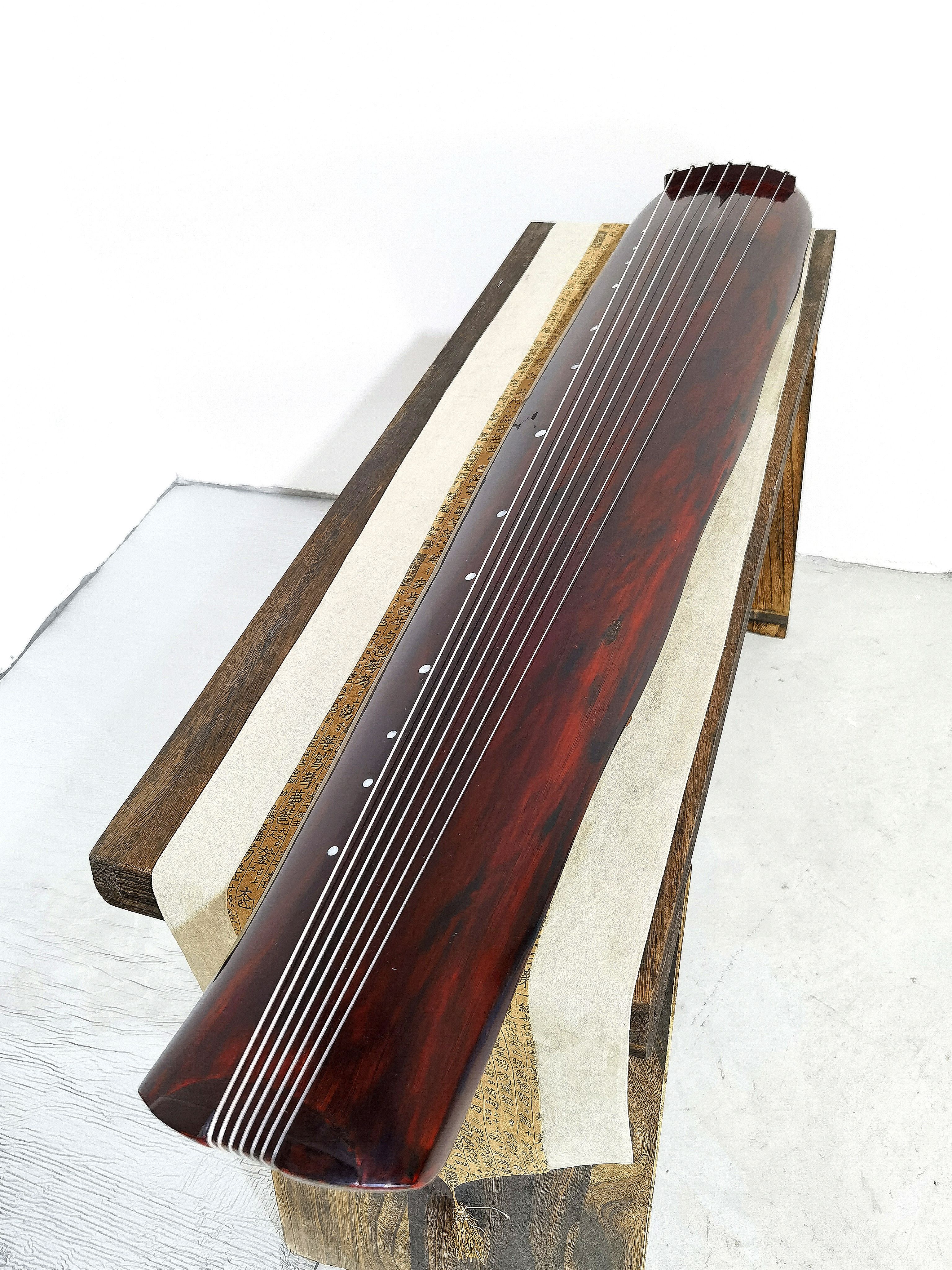 蕉叶式古琴生漆鹿角霜髹漆推光演奏考级儿童成人演奏级蕉叶式古琴