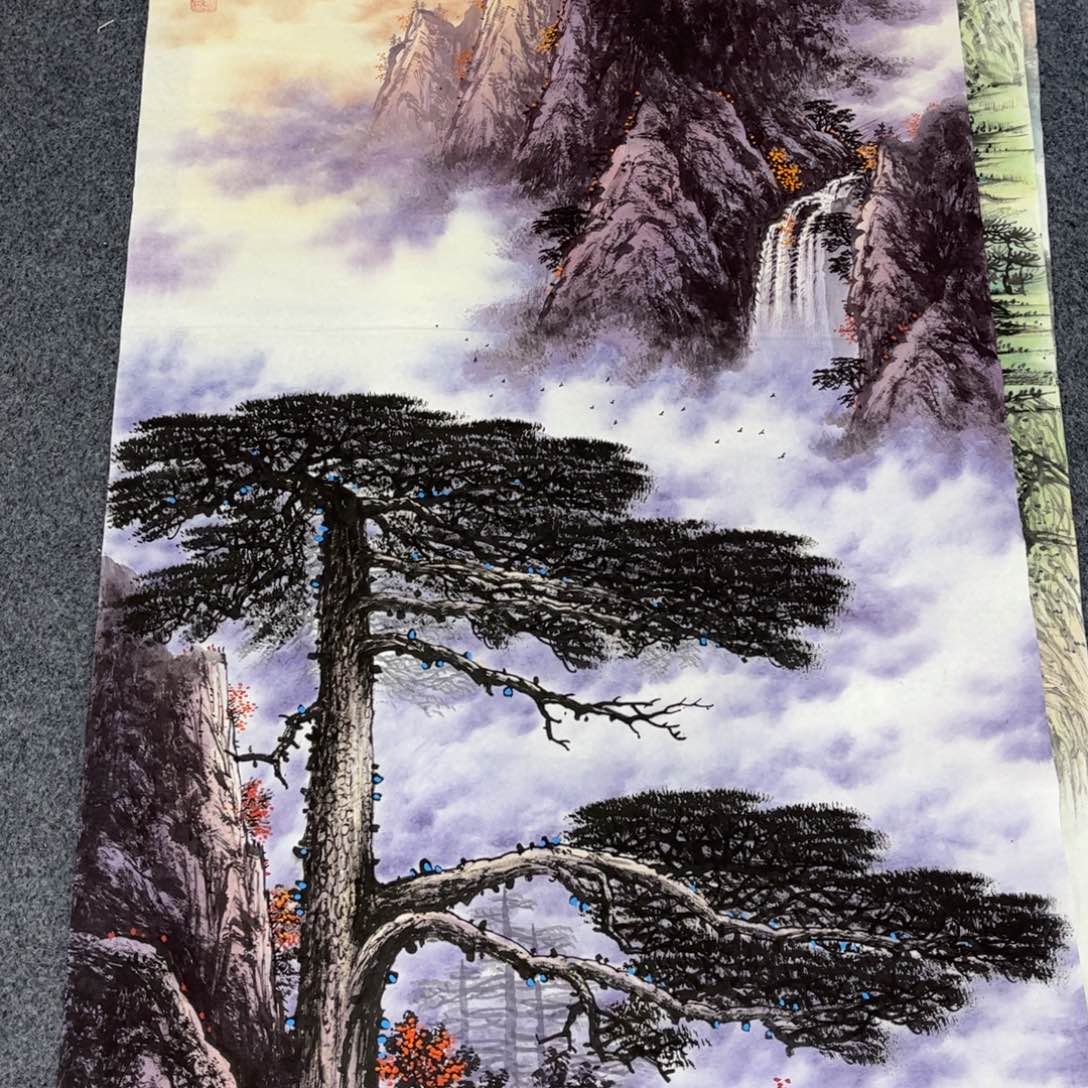 国画山水作品手绘