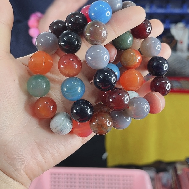 玛瑙手链未镶嵌T20多宝手串卡16左右发其一