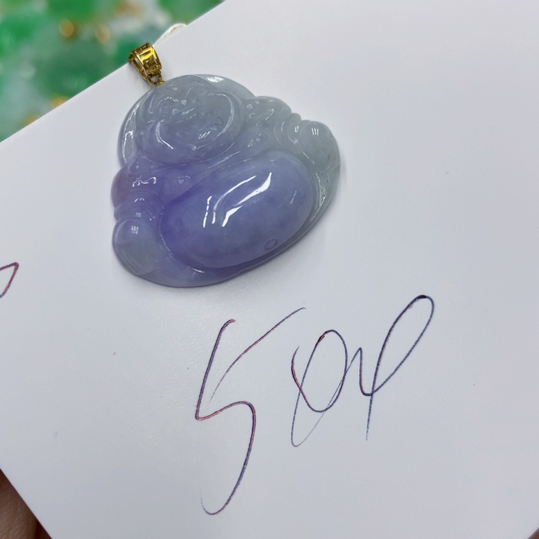 翡翠颈饰18K金镶嵌翡翠