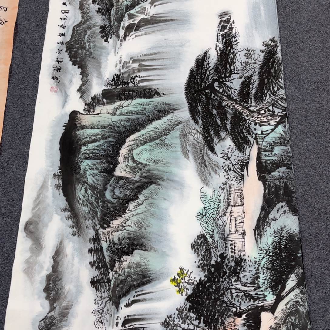 国画山水作品手绘