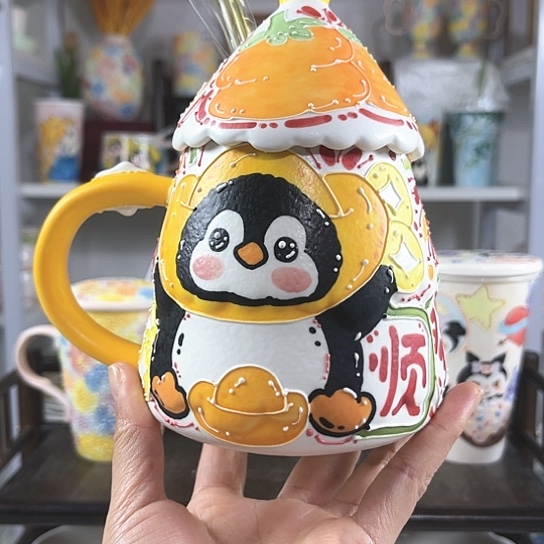 手绘高温釉下彩陶瓷