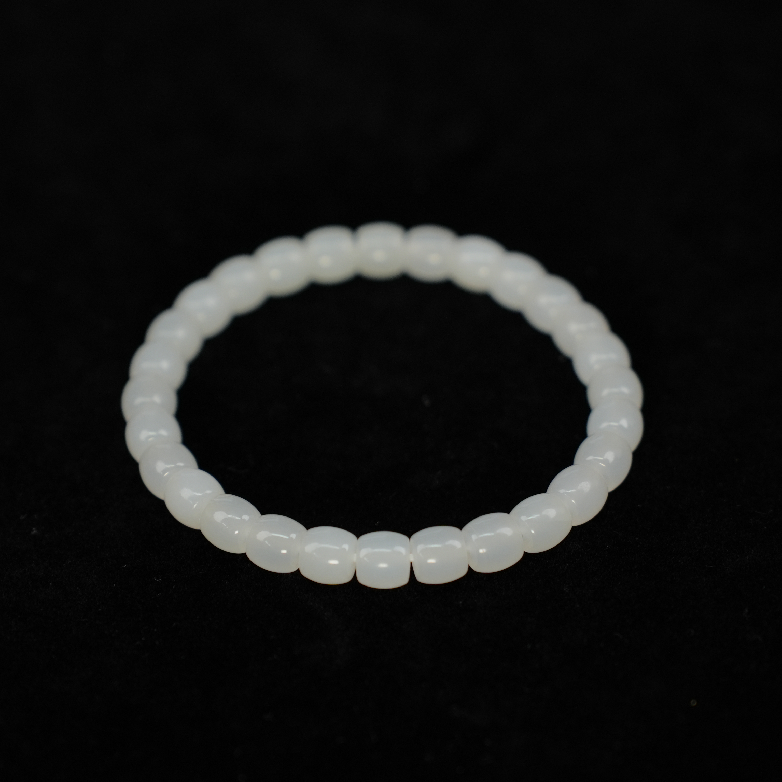 LOT8816 6.9mm直切白玉手串