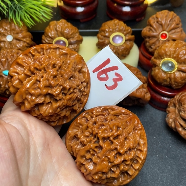 文玩核桃把件50官帽163