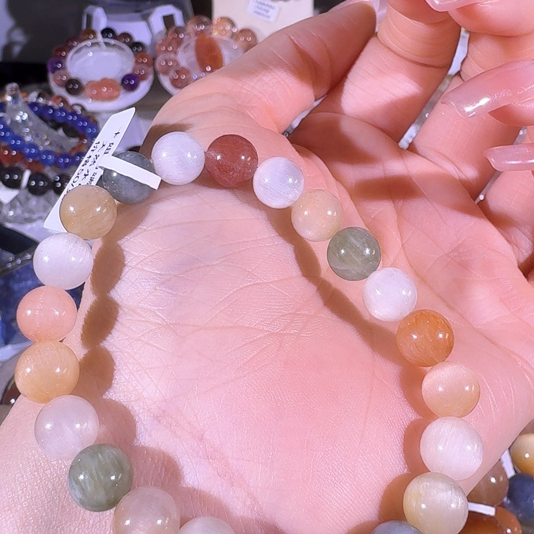 水晶手链未镶嵌天然巴西兔毛手串