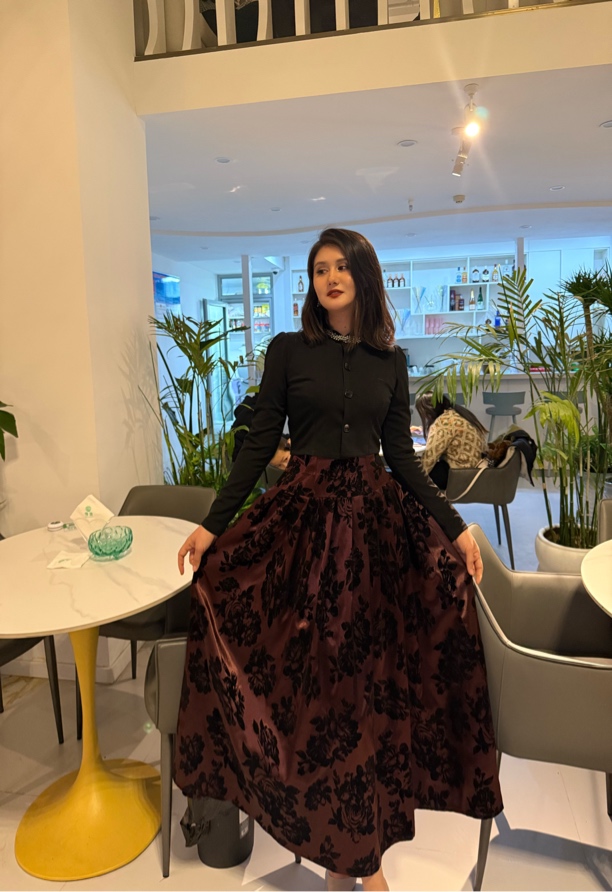 秋款蓬蓬半裙+上衣套装两件套