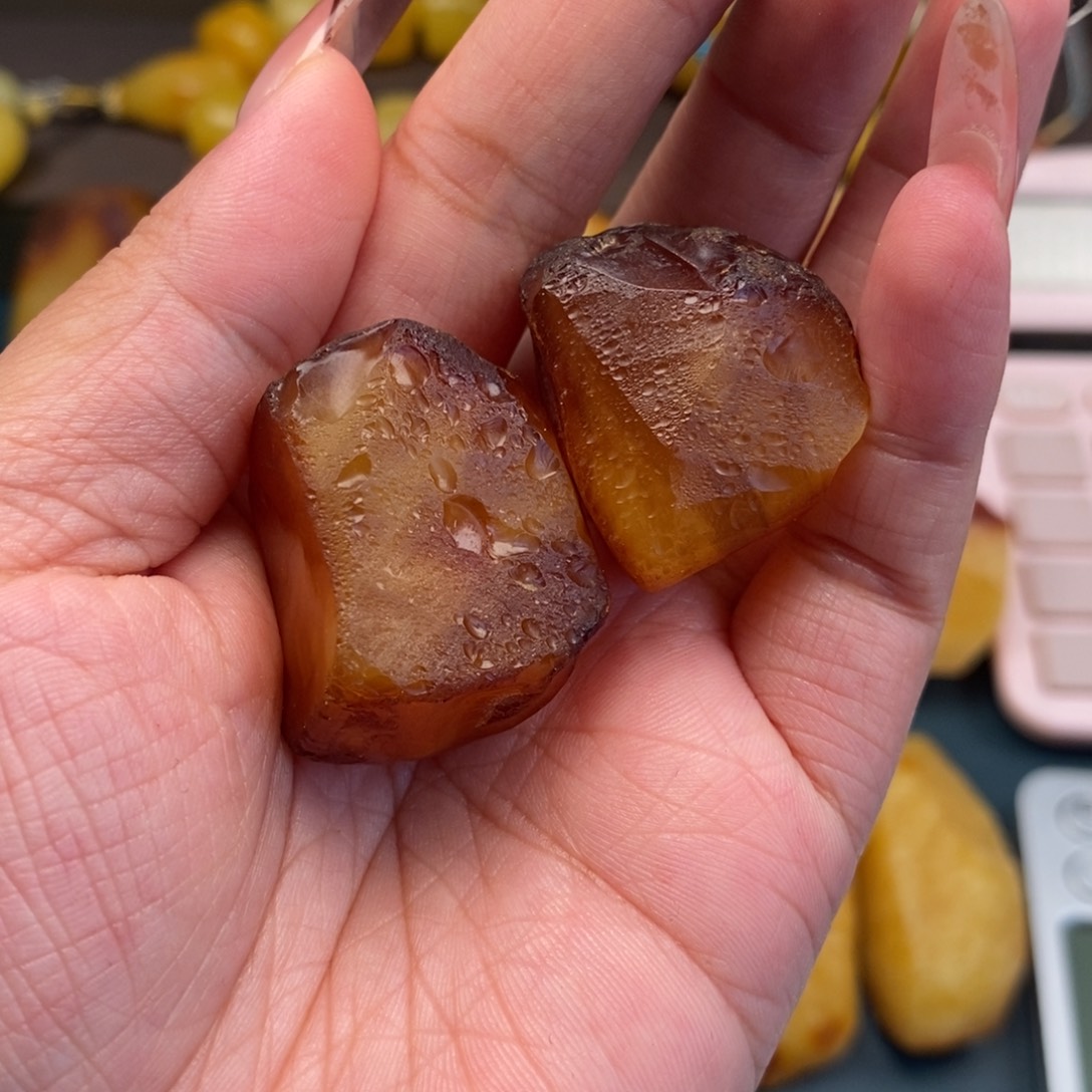 红***瑚定制琥珀未镶嵌蜜蜡