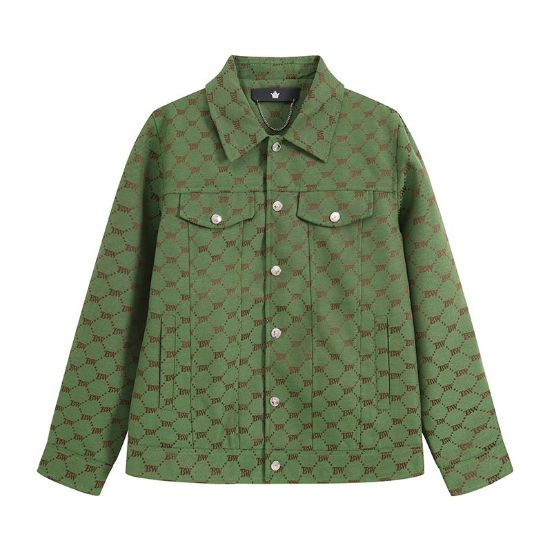 风【刚子专属】2025年春秋季新款提花变色龙男装夹克外套6809