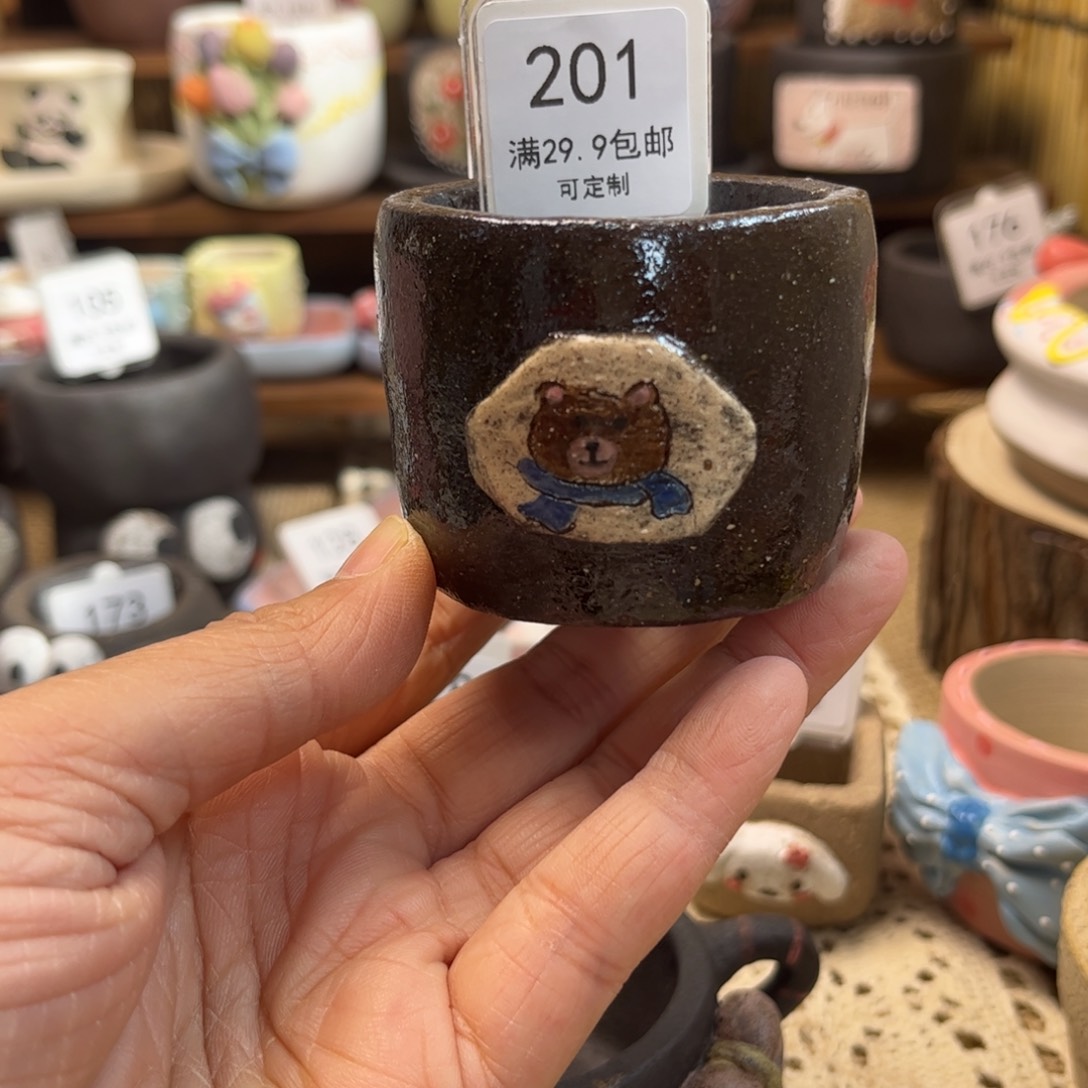 红陶201手工盆现货花盆