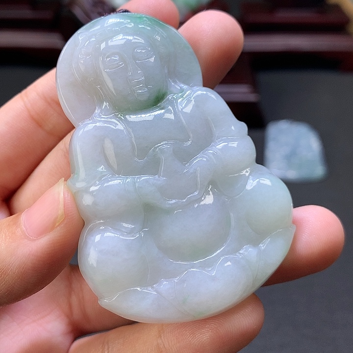 翡翠未镶嵌颈饰天然