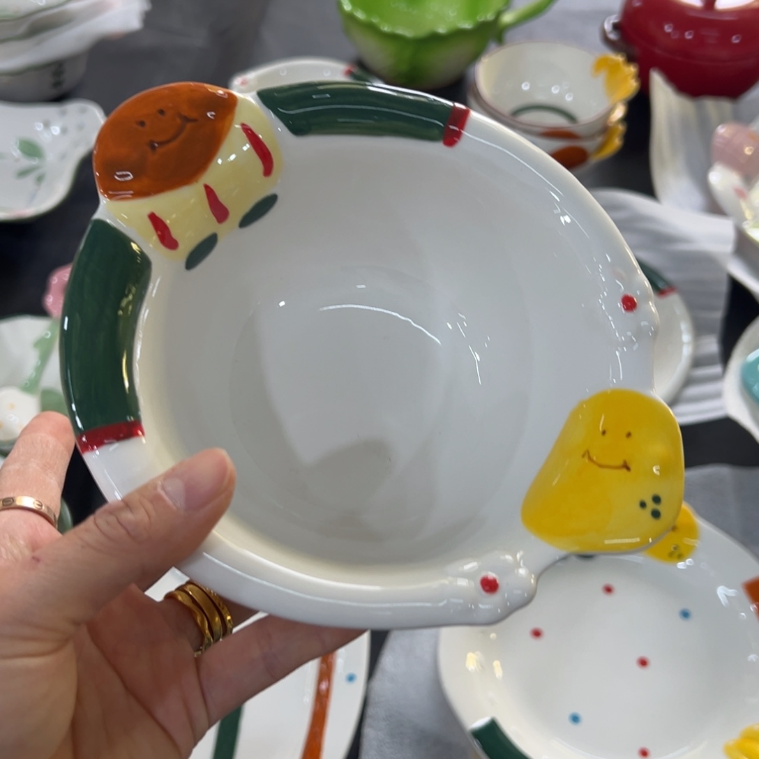 瓷片陶高温陶瓷釉下彩微瑕！