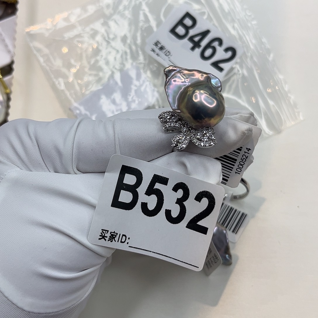 淡水珍珠耳饰合金