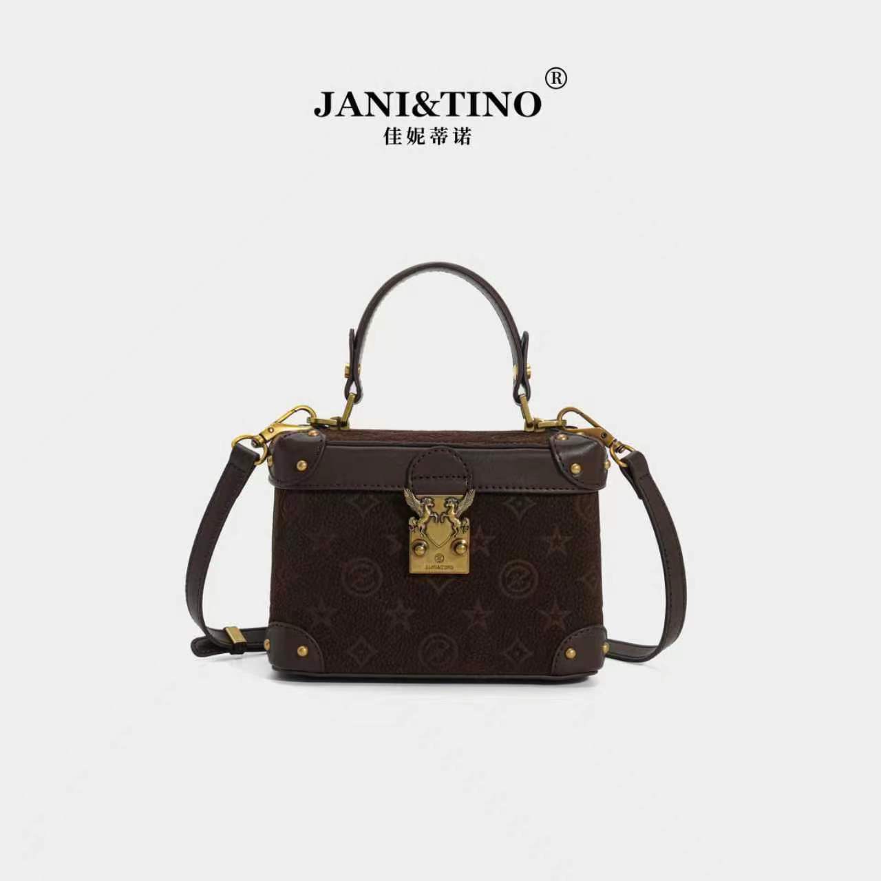 【圣诞礼盒】当季新款时尚小香风手提女士包286棕