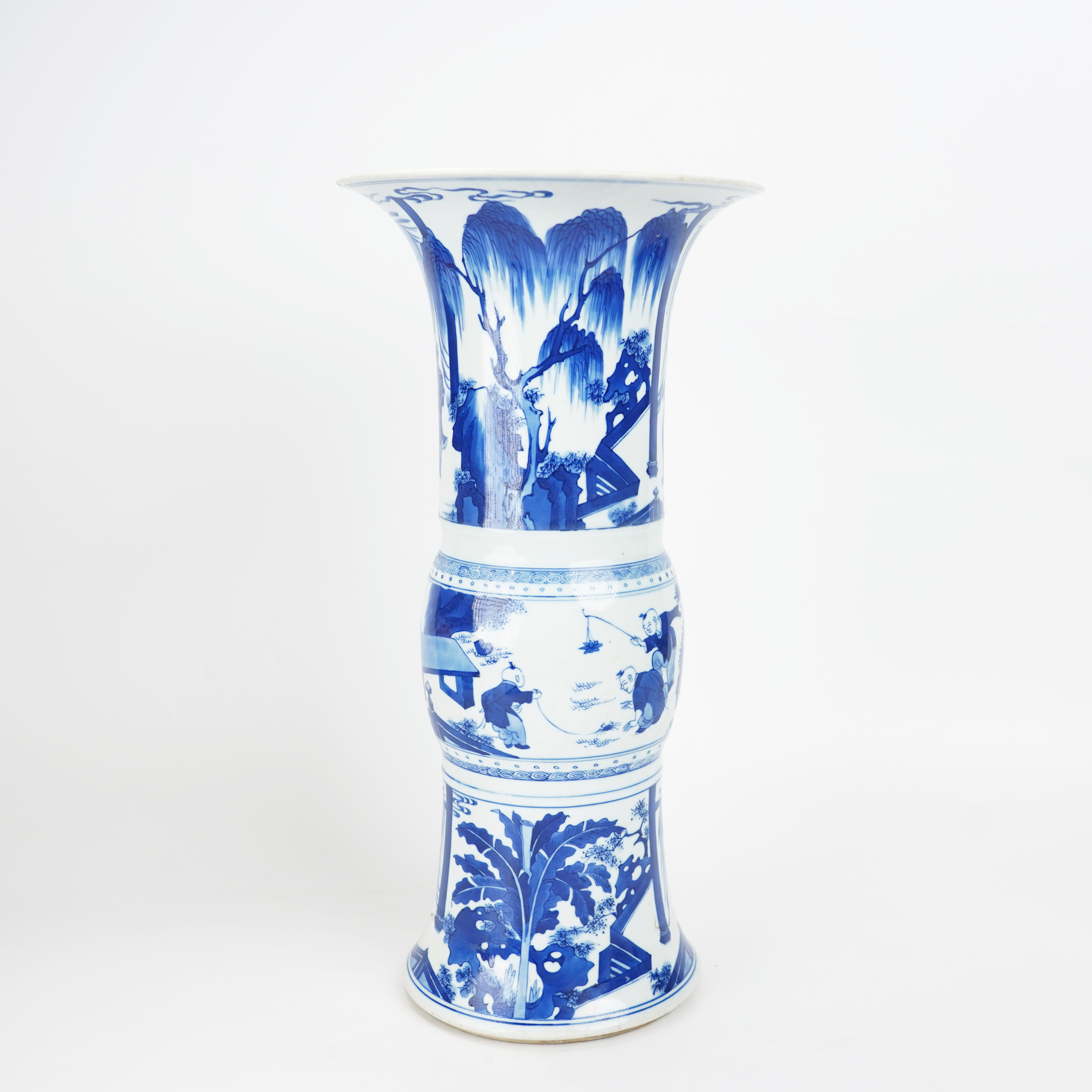 Lot019 清  青花人物故事凤尾尊