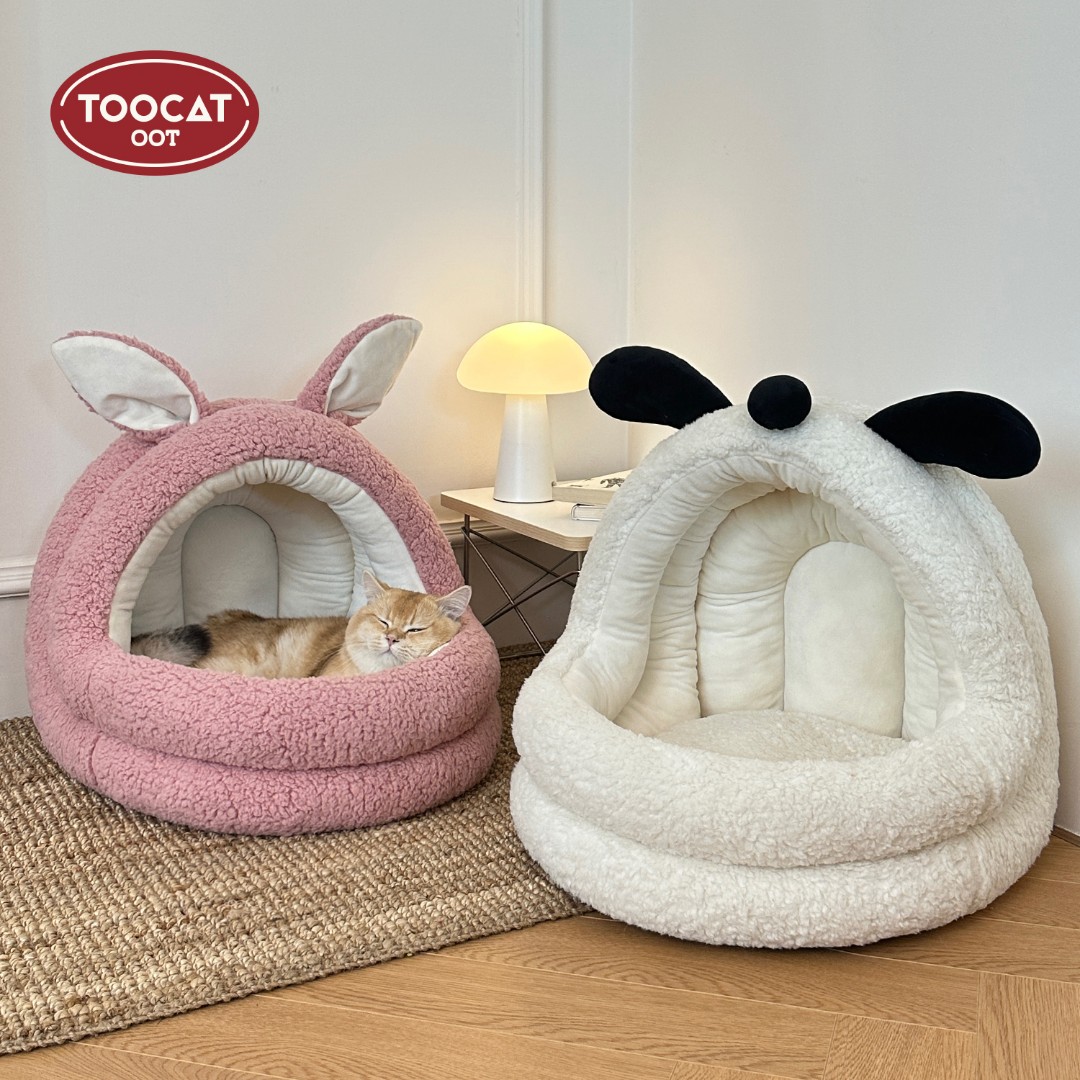 TOOCATOOT兔子小狗蒙古包冬季保暖猫狗大空间半封闭可拆洗宠物窝