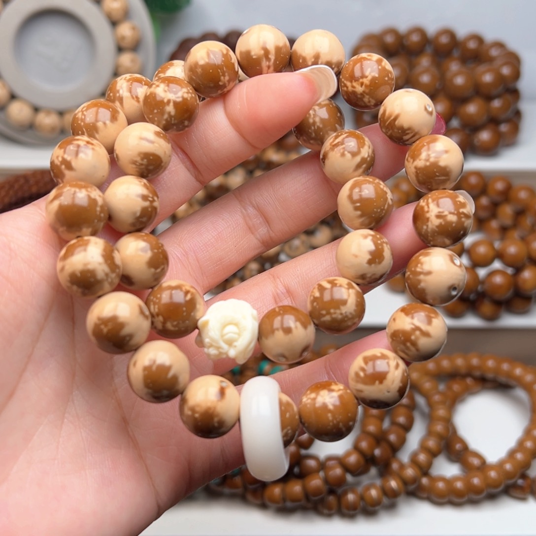 紫金鼠手串13花皮熊猫手持