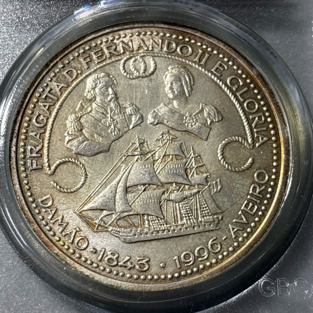 公博MS葡萄牙1000埃斯库多银币收藏评级币随机编码择优发货