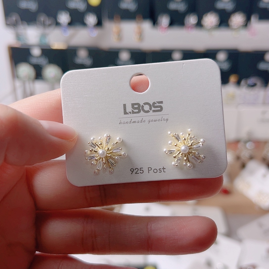 琉璃纯铜合金耳环的