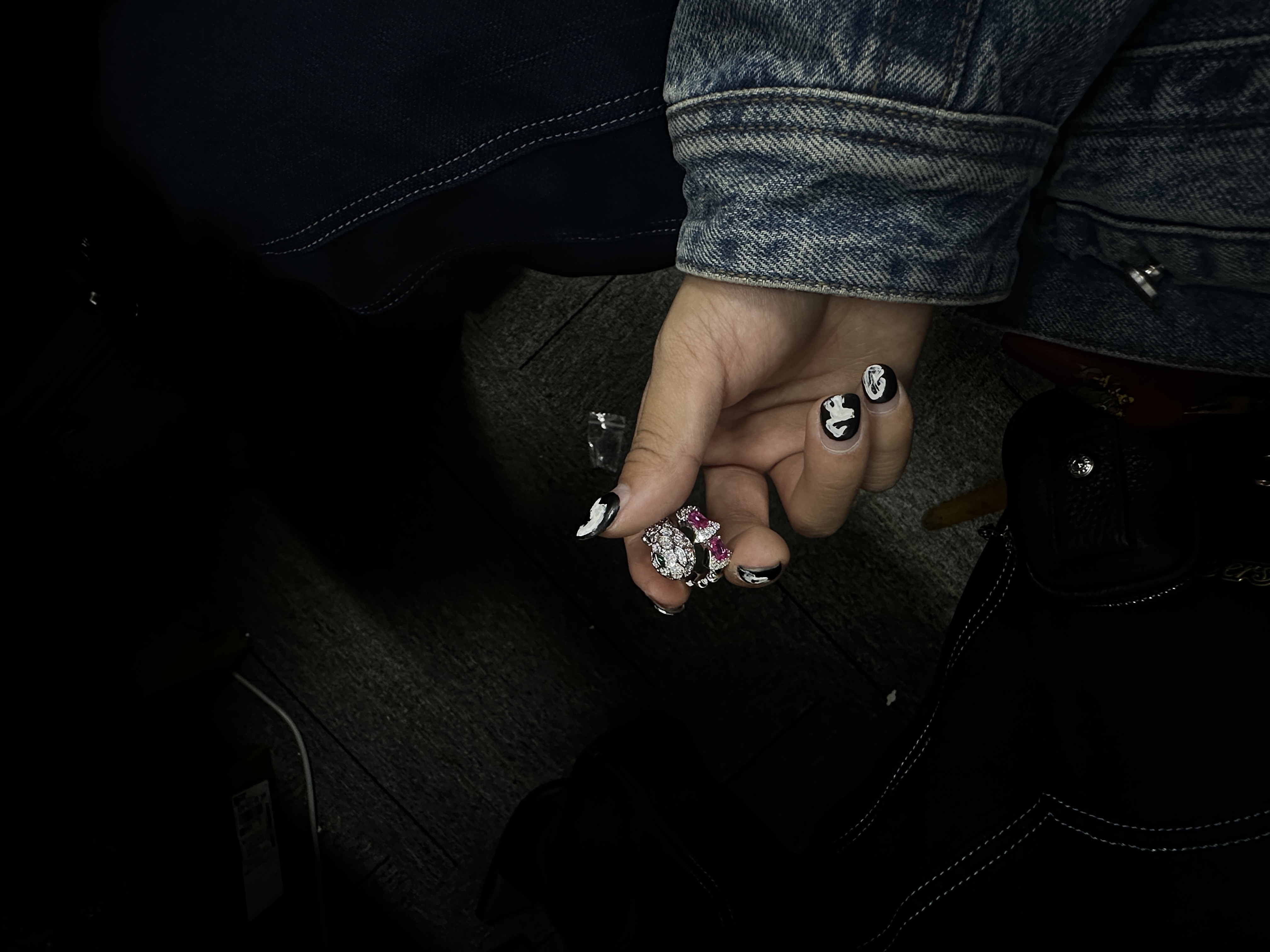 合金戒指 【陨灭 冰雪暗夜蛟蛇 戒指】蛇骨紫锆绿眼戒指国潮风发