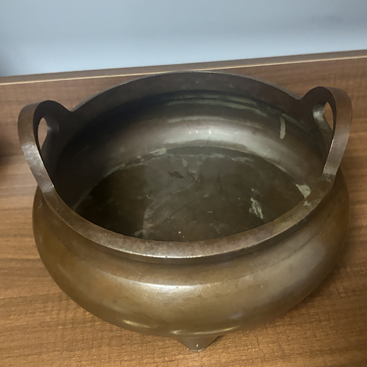 复古桥耳炉口径16cm重3.33斤