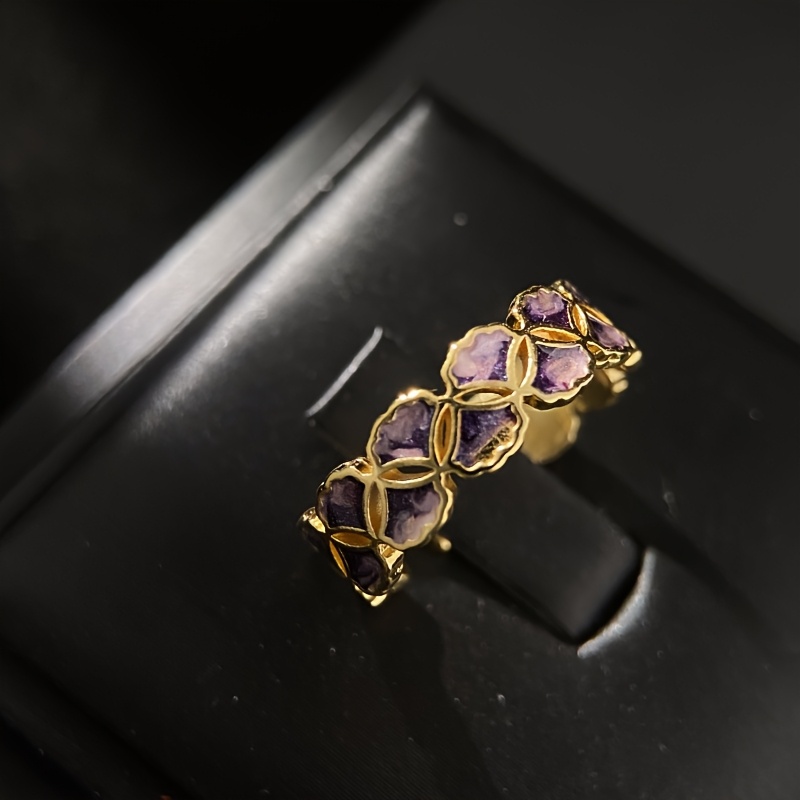  合金合成锆石戒指 【琴愿为你】轻奢大气戒指WM007