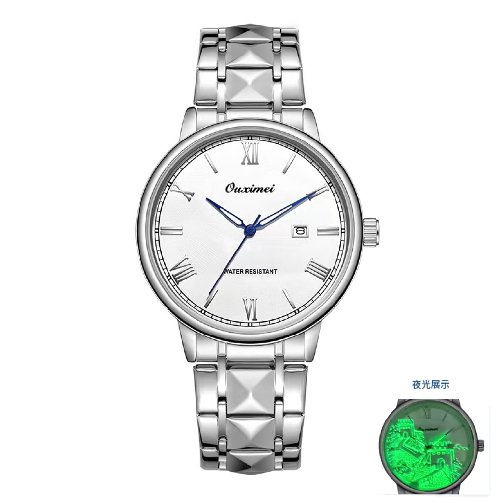 M鼎盛长城系列简约大方夜光全自动男士防水手表