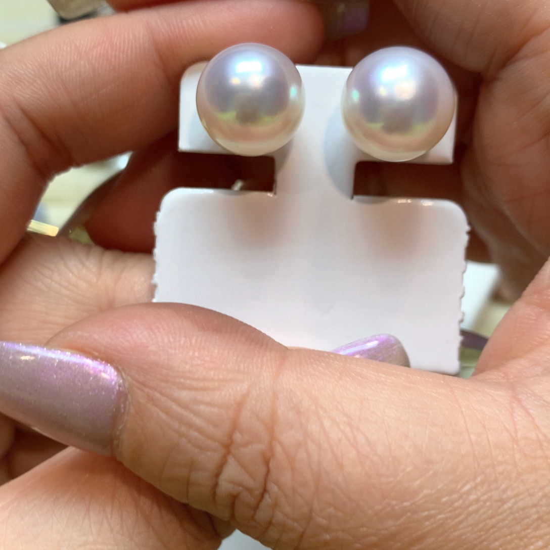 海水珍珠耳饰18K金镶嵌