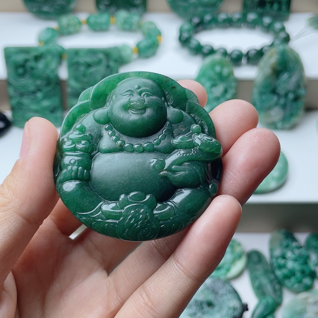 步***升独山玉未镶嵌挂件