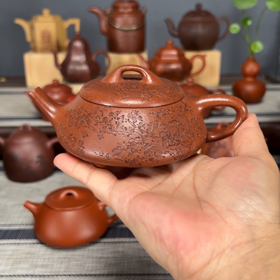 茶壶紫砂大***好亦瓢红降坡