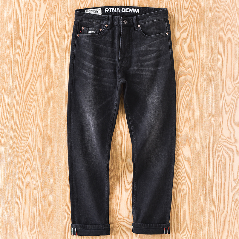 华仔赤耳单宁牛仔裤男038款小直筒修身版型高端面料裤子男