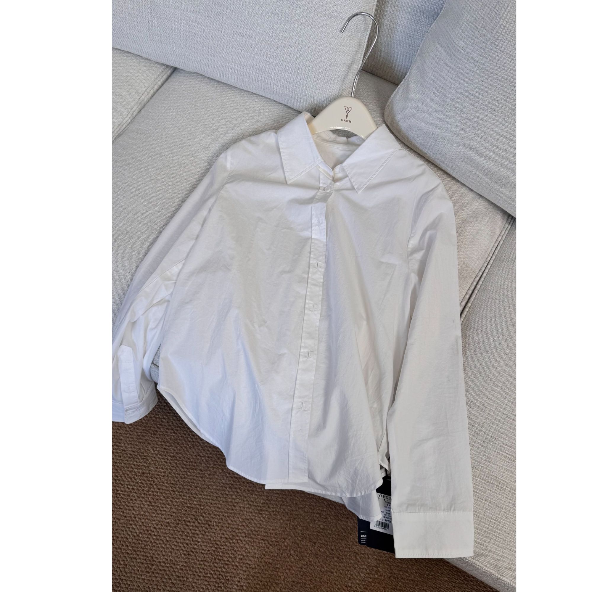 JIAO.AO气质休闲时尚100棉百搭纯色衬衫Y973