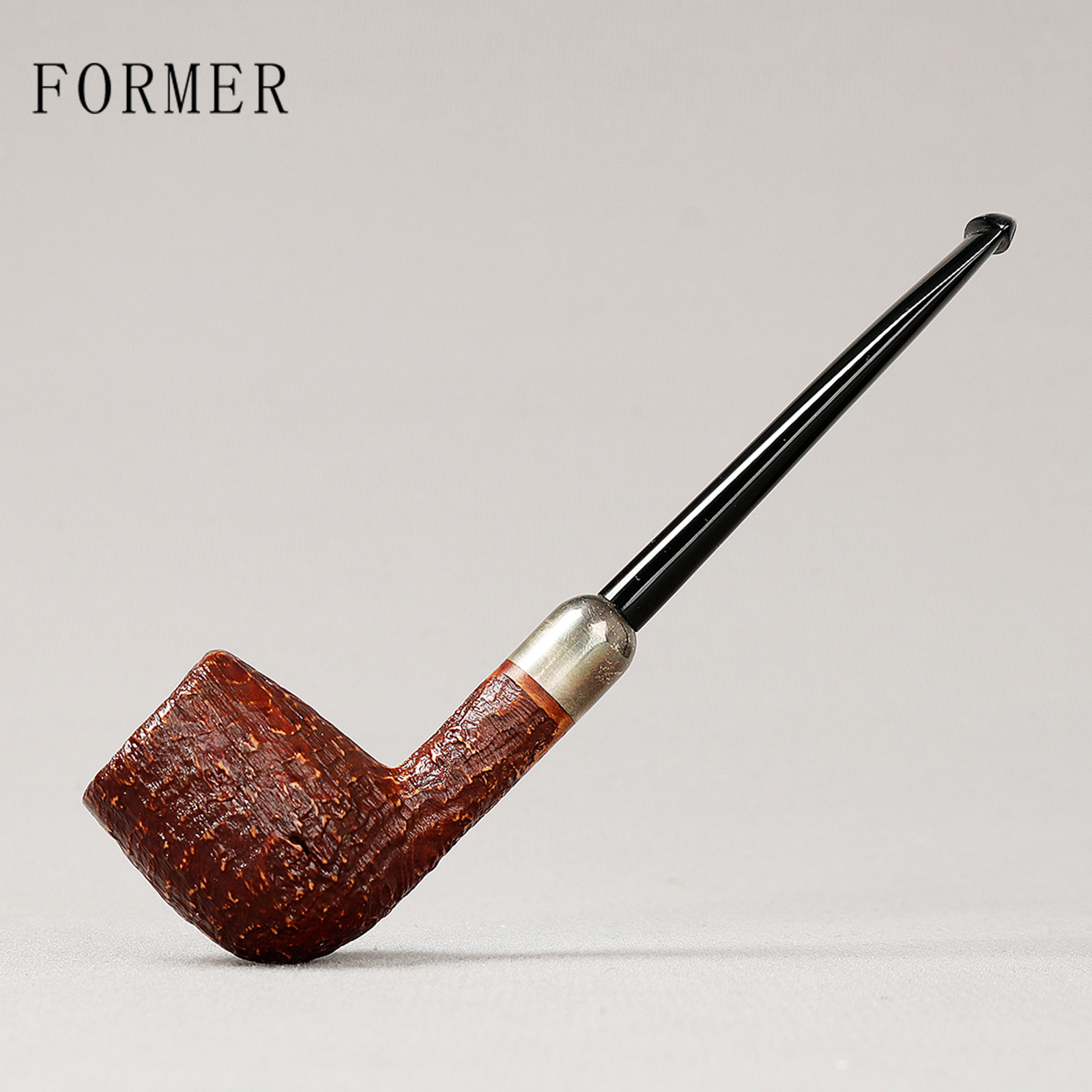 丹麦老大师 佛么Former 喷砂撞球小直斗 银圈 3mm 手工石楠木烟斗