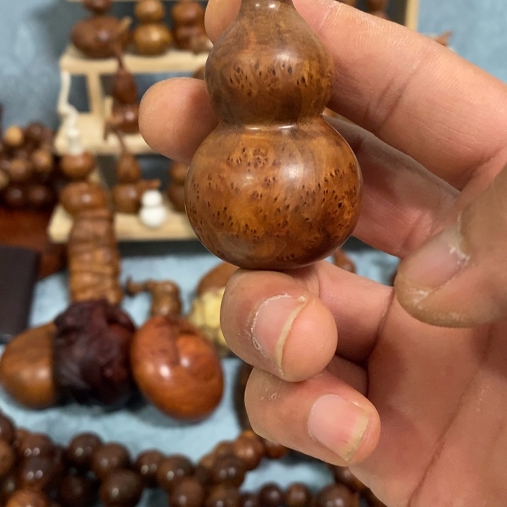 木?***城麻梨疙瘩手工雕刻葫芦