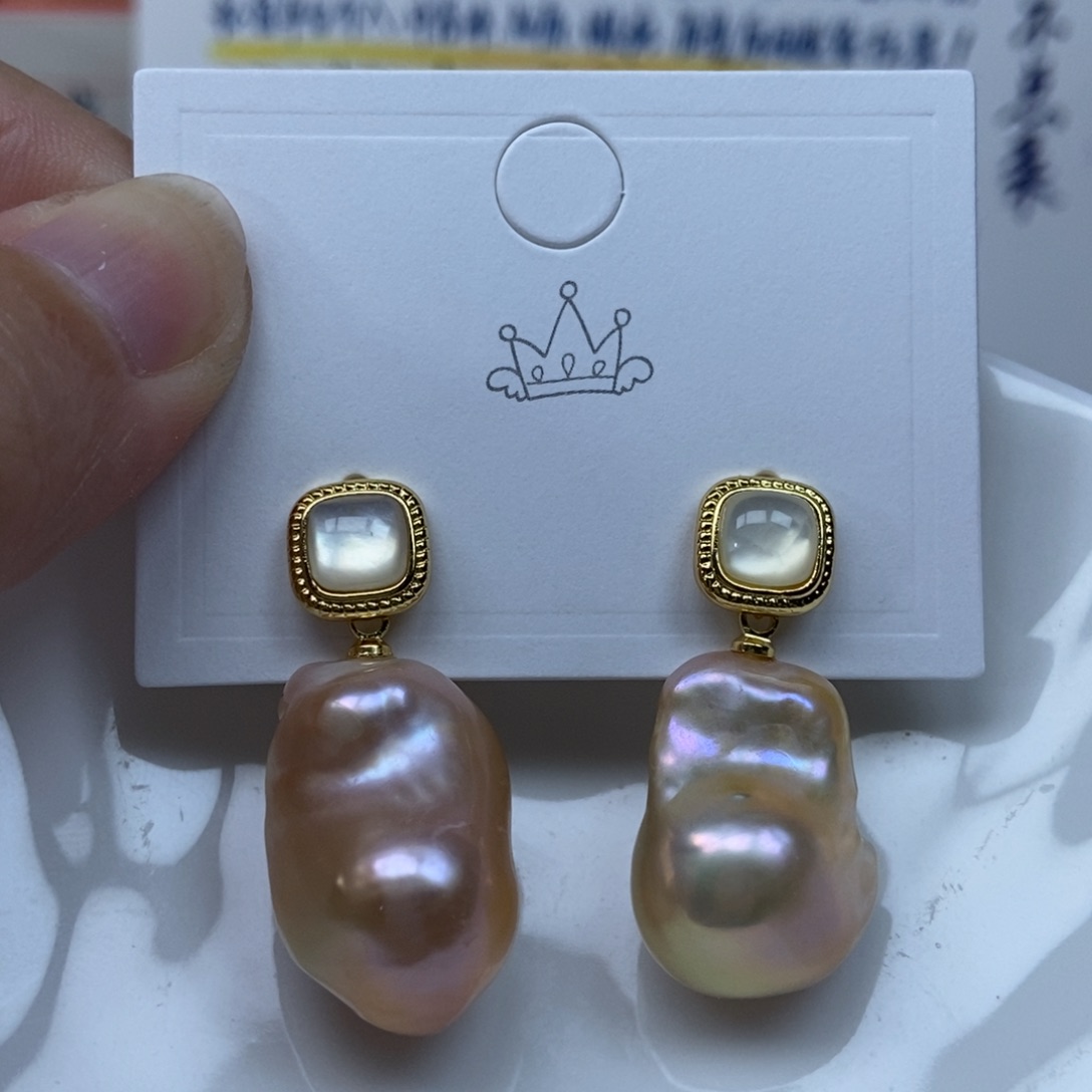 淡水珍珠耳环合金福利521