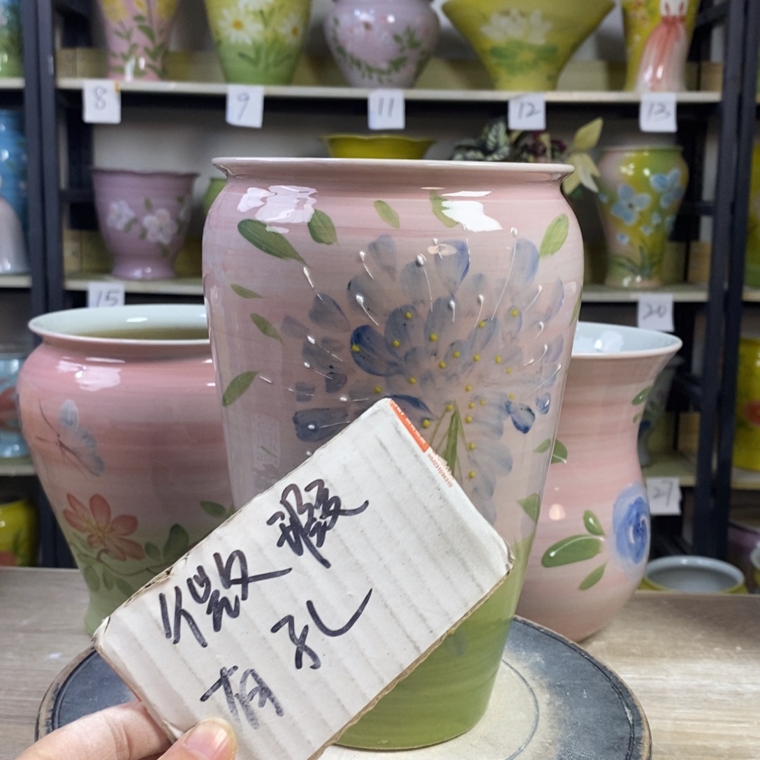 景德镇手工手绘陶瓷花盆