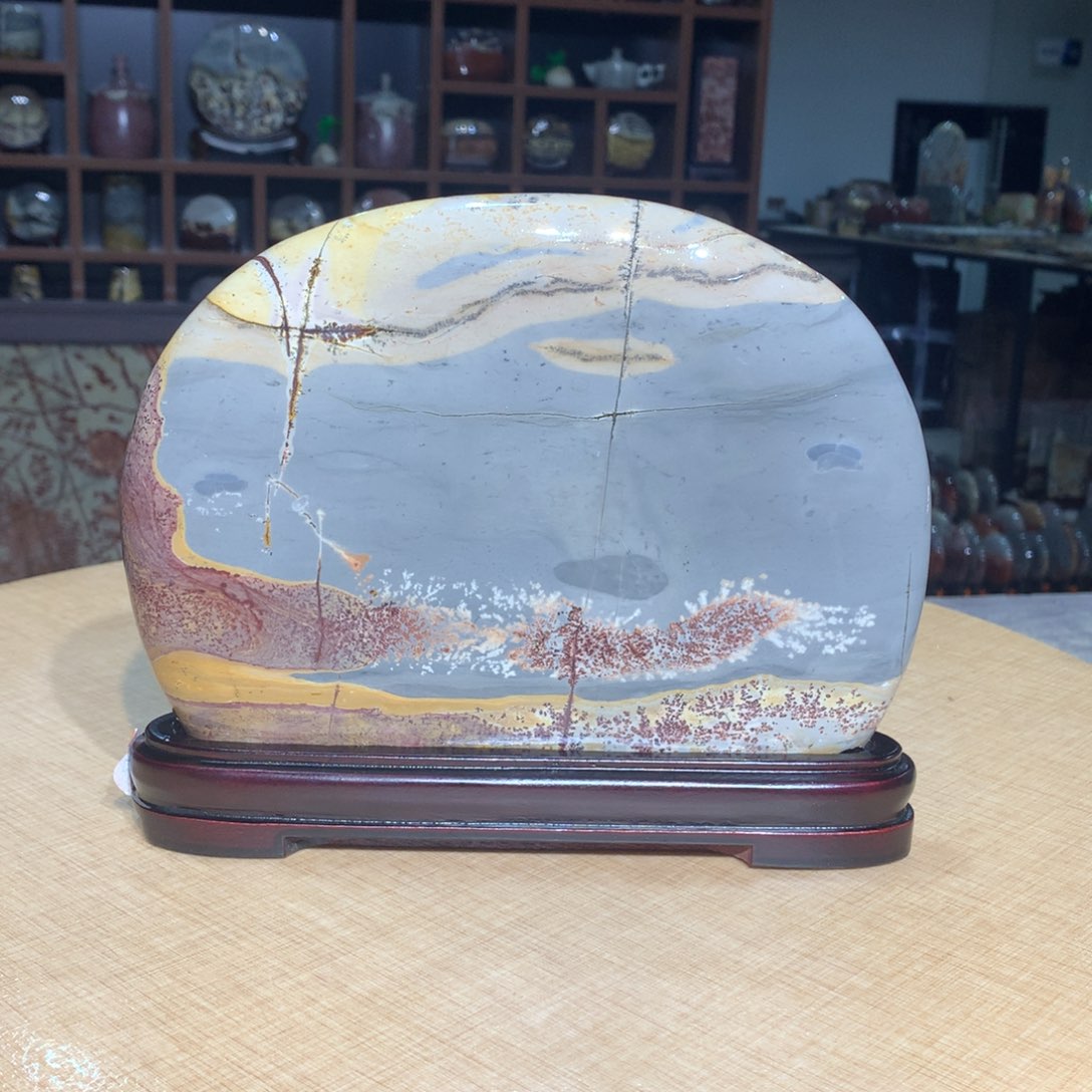 紫砂，广西国画石摆件，收藏观赏