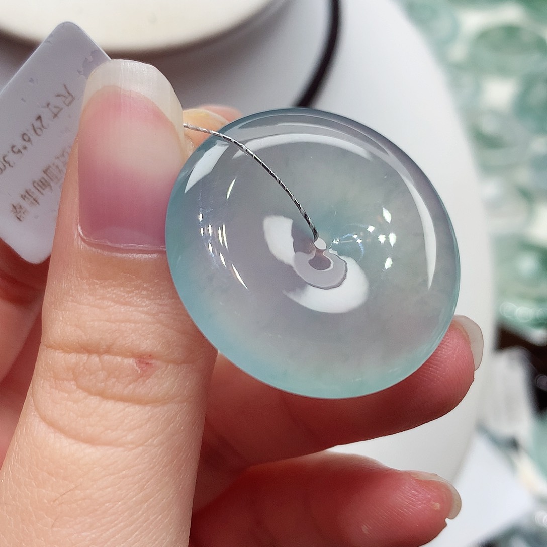 颈饰未镶嵌翡翠编号143，29.6/5.3