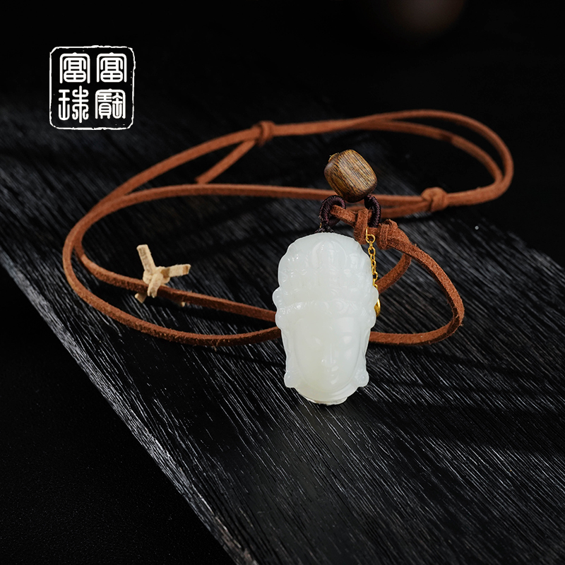 【平静】富富珠宝 和田玉18k金百搭项链（天然珠宝多样性发）