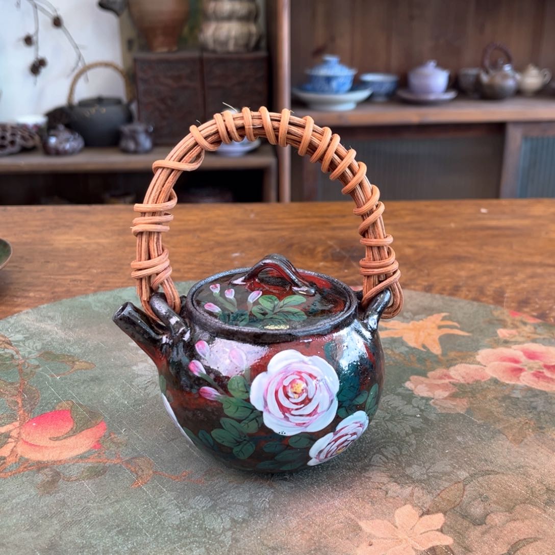 杯柴烧手工手绘陶瓷