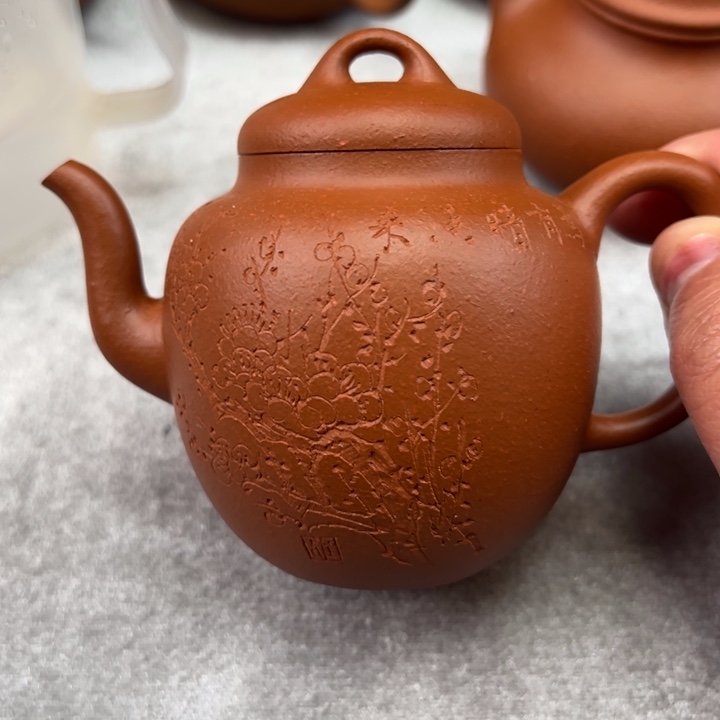 紫砂茶壶南*宫灯朱泥170cc