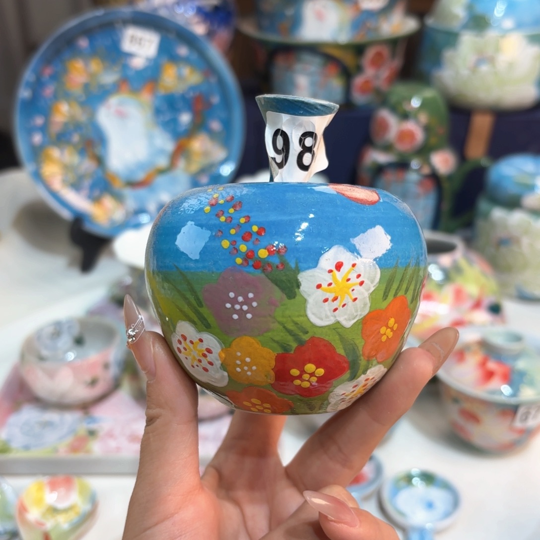 景德镇手绘高温釉下彩陶瓷茶具