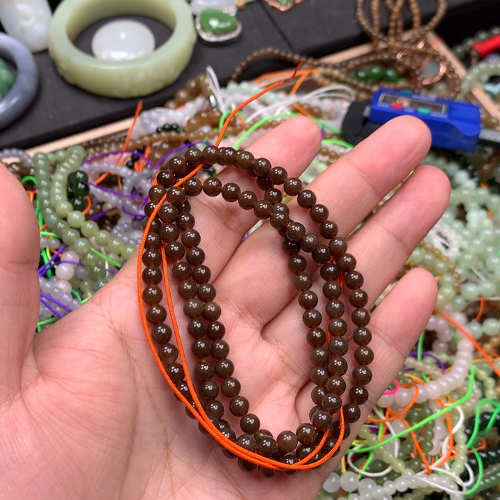 和田玉未镶嵌手链83