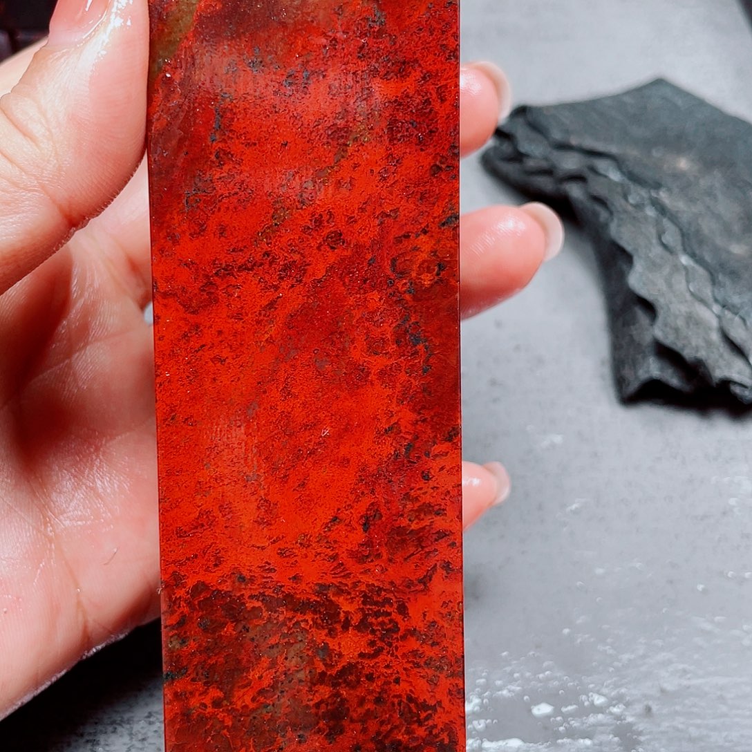 玉桂林鸡血玉印章镇尺16