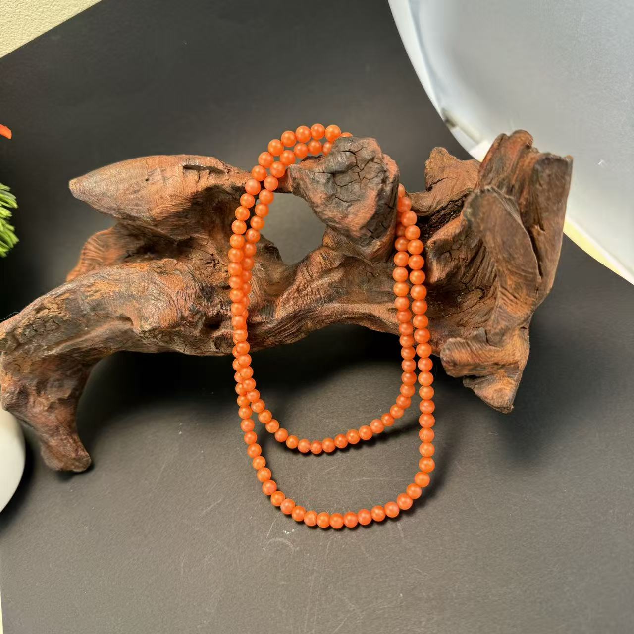 天然南红玛瑙颈饰-珠径5mm-NH169