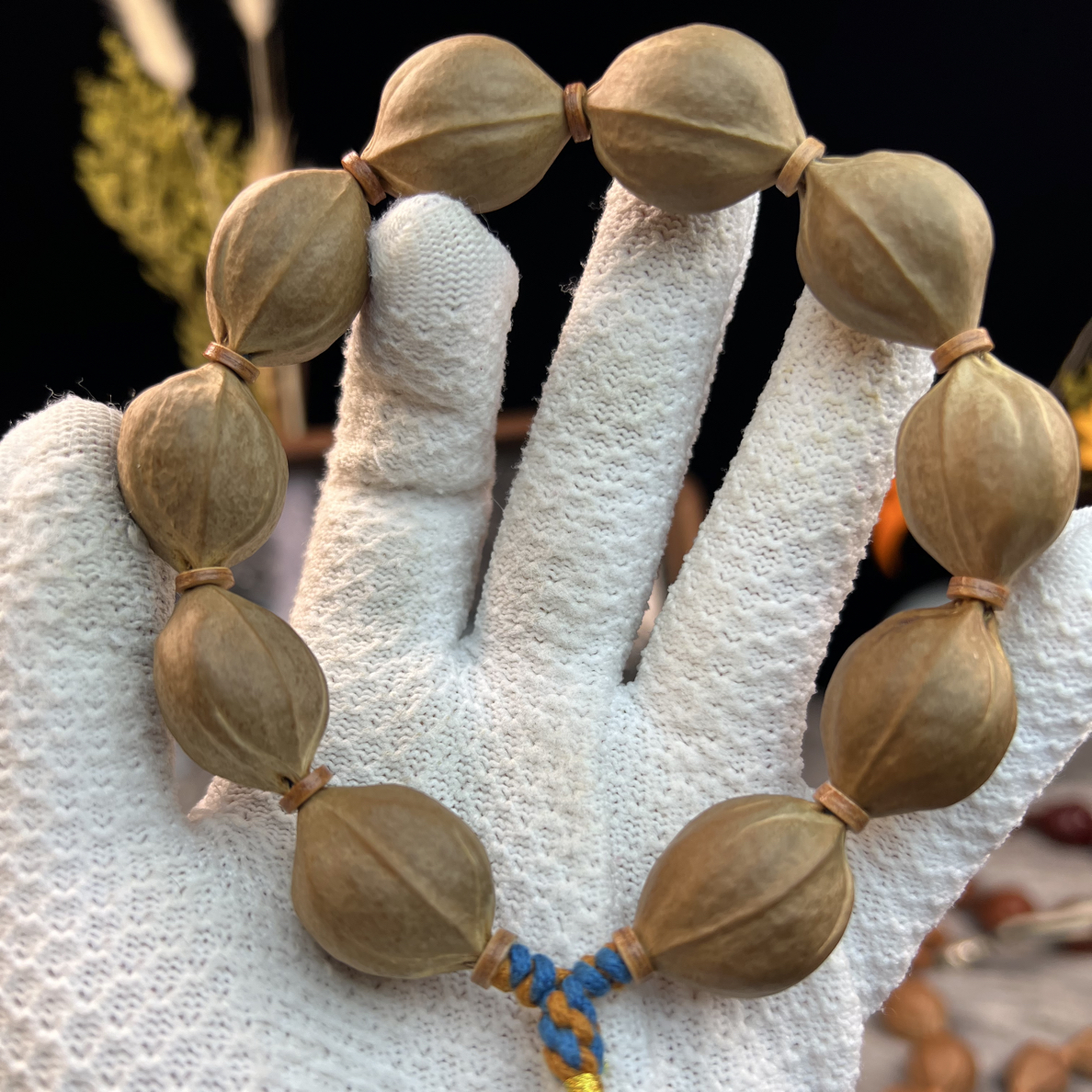 原生态梅林铁核19×25鲨鱼背橄榄核手串