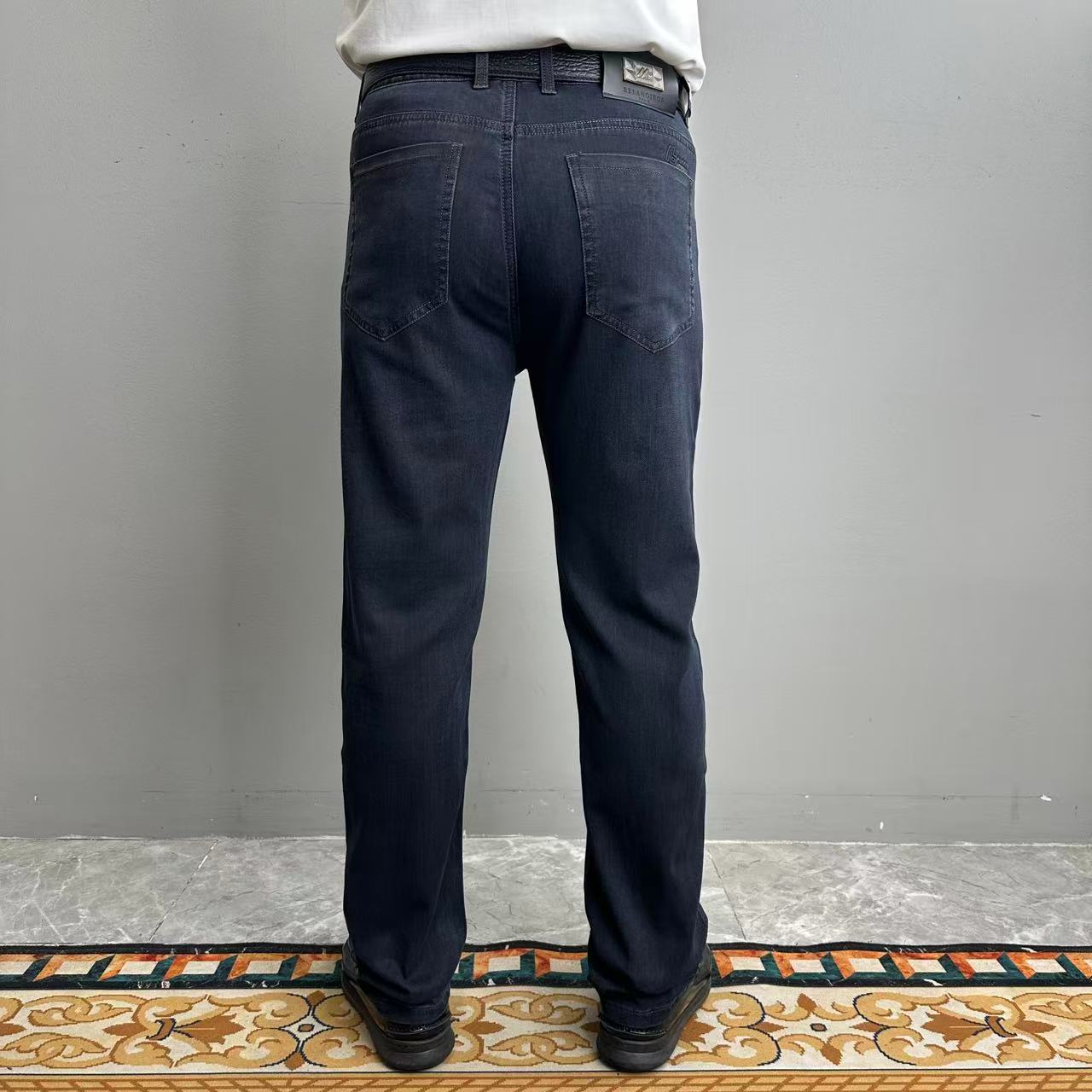 杰克朗博（兰精天丝）轻商务直筒款夏季男士轻商务休闲牛仔裤6022