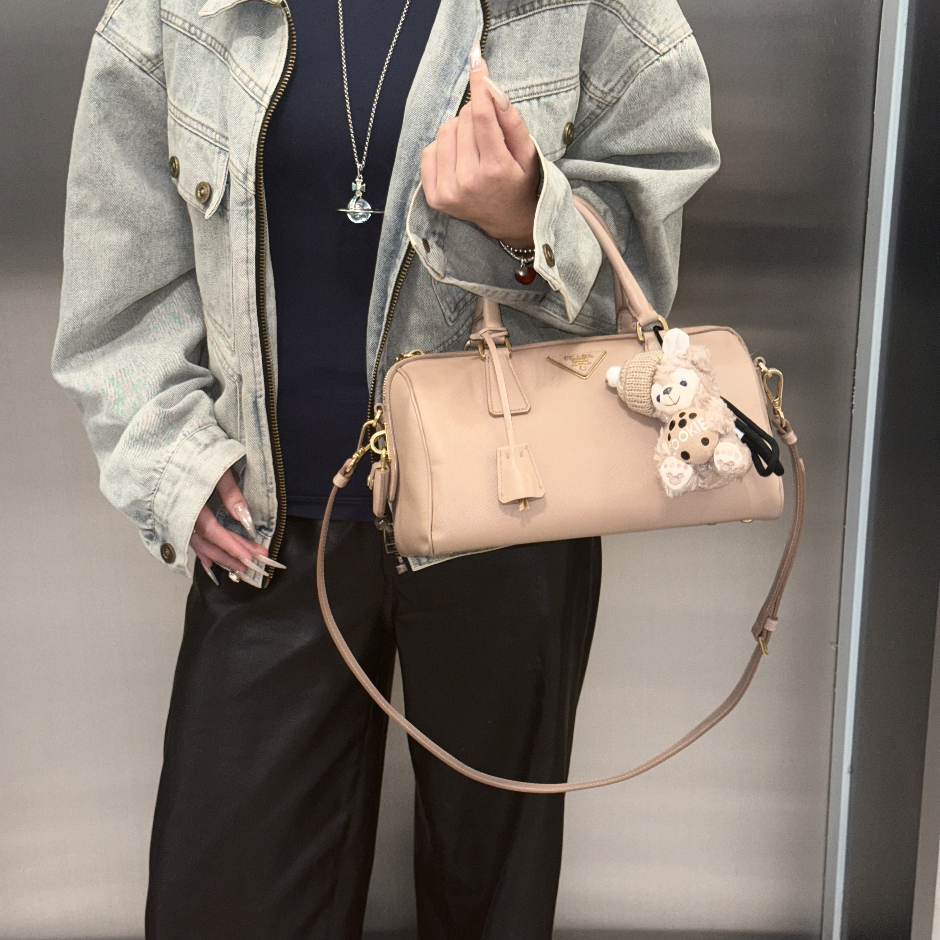 95新 Prada/普拉达 prada 波士顿手提斜挎包